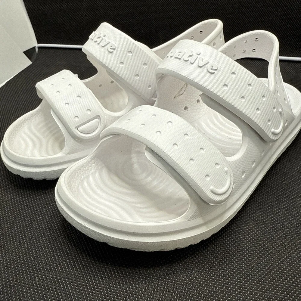 Native Shoes Chase Sandals Kids US 10 White Sugarlite Adjustable Strap UZB42 - Picture 8 of 15